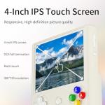 RG406V Retro Handheld Game Console, Android 13 OS Built-in 128G TF Card Retro Video Games Consoles 4.0 Inch IPS Screen Portable Pocket Video Player Games (Beige White)
