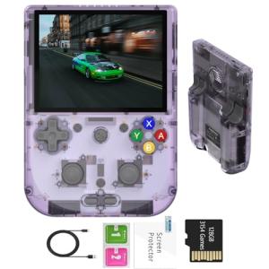 RG405V Retro Game Console RG405V Handheld Game Console Android 12 System 4 inches IPS Touch Screen, Built in 5500 mAh Battery with 128G TF Card 3172 Games, Support 5G WiFi Bluetooth 5.0 (Sliver)