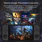 RG552 Handheld Game Console , RK3399 Chip Dual OS Linux , Android System Support WiFi Online Games Built-in 64G SD Card 2500 Classic Games (Black)