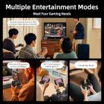 RG Slide Handheld Game Console RG Slide 4.7-inch LTPS in-Cell Screen Retro Game Console Unisoc T820 Portable Arcade Video Gaming Console Support AI WiFi Bluetooth HD and TV Output Black