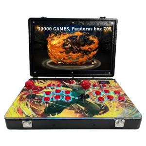 RegiisJoy 30000 in 1 Portable Arcade Game Console 18-inch HD Screen Dual Players Pandoras Box 70S,Retro Video Game Machine Metal Box Search/Hide/Save/Load/Pause Games