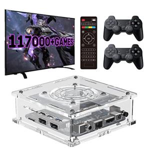 Super Console X PRO Plus, Retro Game Console 256GB Built-in 117,000+ Games, Video Game Console Systems with 2 Wireless Controllers, Compatible with PS1/PSP/MAME, for 4K TV HD/AV Output