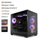 CyberPowerPC Luxe Gaming PC - AMD Ryzen 7 5700X, AMD Radeon RX 9070 XT 16GB, 32GB RAM, 1TB NVMe SSD, 750W 80+ PSU, Wi-Fi, Liquid Cooling, Windows 11, Ark RGB