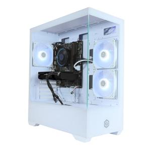 CyberPowerPC Wyvern Gaming PC - AMD Ryzen 5 5500, Nvidia RTX 5060 8GB, 16GB RAM, 1TB NVMe SSD, 650W 80+ PSU, Wi-Fi, Windows 11, Prism Panoramic RGB White