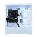 CyberPowerPC Wyvern Gaming PC - AMD Ryzen 5 5500, Nvidia RTX 5060 8GB, 16GB RAM, 1TB NVMe SSD, 650W 80+ PSU, Wi-Fi, Windows 11, Prism Panoramic RGB White