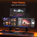 PELADN Mini PC Gaming, Ryzen 5 5600H (Upgraded 5700U,6C/12T, up to 4.2Ghz),16GB DDR4/512GB NVMe SSD,Dual LAN,Type-C/DP/HD,Mini Desktop Computer,WiFi6 4K/60Hz Triple-Display USB3.2/BT5.2