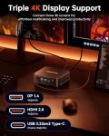 ACEMAGICIAN Mini PC AMD Ryzen 7 5700U, Dual Channel Mini Gaming PC 16GB DDR4 512GB SSD, Mini Computers Micro Desktop PC Support Windows 11/4K Triple Display/WiFi6/BT5.2/Gaming/Office/Home