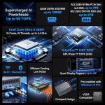 GEEKOM [2026 Upgraded Cooling GT2 Mega AI Mini PC Windows 11 Pro, with Intel Core U9-285H (Up to 5.4GHz), 32GB DDR5 (Expandable, Not LPDDR) & 2TB PCIe 4.0 NVMe SSD, 4K@120Hz Quad Display/Dual USB4.0