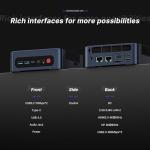 BOSGAME Gaming Mini PC M4, AMD Ryzen 7 8745HS Mini Computers, Radeon 780M Graphics, 32GB Dual Channel DDR5,1TB PCIe4.0 NVMe SSD, Oculink, Support Quad Display