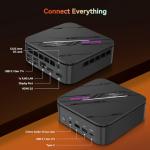 Blackview MP100 Pro Mini Gaming PC W-11 Pro, Intel i9-12900HK, 16GB DDR4 512GB PCIe 4.0 SSD, Triple Display 4K 144Hz, WiFi 6, Bluetooth 5.2, 3-Year Warranty, High Performance Mini Desktop Computer