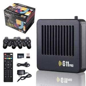 Fulkued Retrowave G11 Pro Retro Game Console Compatible with TV, 2.4G Wireless Controllers,256GB 100,000+ Games Plug & Play Games Consoles,4K HD Game Stick with 2 Wireless Dual Controllers