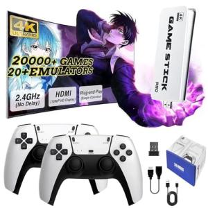 NOBES Retro Game Console Game Stick, 20400+ Retro Games with 2 Wireless Gamepads, HDMI Plug & Play Video Game Stick for TV, Games Gift for Boys and Adults (65C)