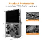 Games Console -With Open Source Linux System,3000mAh Battery,3.5 Inch HD Screen,64G TF Card,20,000+ Classic Games,Portable Mini Game Console for Teens and Adults-(white)