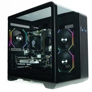 ionz Gaming PC - Desktop Computer, Ryzen 5 5600, NVIDIA RTX 5060,16GB RAM 1TB SSD, Windows 11, 650W 80+ PSU, WiFi, Black - Curve