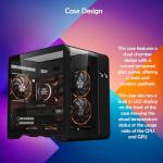 ionz Gaming PC - Desktop Computer, Ryzen 5 5600, NVIDIA RTX 5060,16GB RAM 1TB SSD, Windows 11, 650W 80+ PSU, WiFi, Black - Curve