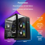 ionz Gaming PC - Desktop Computer, Ryzen 5 5600, NVIDIA RTX 5060,16GB RAM 1TB SSD, Windows 11, 650W 80+ PSU, WiFi, Black - Curve