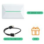 Retro Game Console HDD 500GB - Plug and Play With 38291 Built-in Games, Compatible With 50 Emulators, Playnite&Retrobat 2 System in 1, Portable