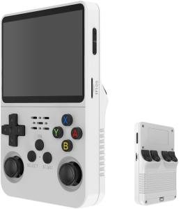 Pixel Beam R36S Retro Handheld Game Console 128GB, 20,000+ Games PSP/N64/Game Boy much more HDMI Output RKOS 2.0, 3.5" IPS Screen, Wi-Fi/Bluetooth Linux Operating System (White)