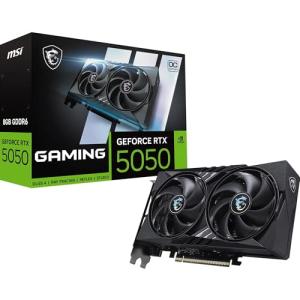 MSI GeForce RTX 5050 8G GAMING OC Graphics Card - RTX 5050 GPU, 8GB GDDR6 (20Gbps/128-bit), PCIe 5.0 - TWIN FROZR 10 (2 x STORMFORCE FAN) - HDMI 2.1b, DisplayPort 2.1b