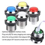 EG STARTS 2 Player Arcade Buttons Arcade Contest DIY Retropie Cabinet Kit PC Game + LED Chrome Plating Arcade Buttons Mame Raspberry Pi Game Project