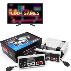 KF-Premium RetroSnap Retro Gaming Console - 620 Classic Games, Handheld & TV Play, 2 Player Controllers, Plug & Play 8-Bit Nostalgia System, UK