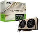 MSI GeForce RTX 5060 8G INSPIRE 2X OC Graphics Card - RTX 5060 GPU, 8GB GDDR7 (28Gbps/128-bit), PCIe 5.0 - DUAL-Fan Thermal Design (2 x STORMFORCE FAN) - HDMI 2.1b, DisplayPort 2.1b