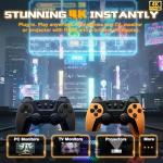 XYELLOWICON X2 Pro Retro Game Console with 44,000+ Classic Games, 4K Upscaling, 128GB, 2 Wireless Controllers | Plug & Play Retro Game Stick for TV