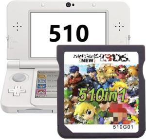 Effdrdfs DS Game，510 in 1 Super Combo Game Cartridge，Contains 510 3ds Games，Retro Classic Games Card Suitable for NDS, NDSi, 3DS, New, DS, 2DS, DS Lite