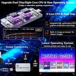 TLsiwio Retro Game Stick Upgrade 4K Retro Games Console with 23 Emulators 20.000+ Classic Video Games, Plug & Play Games Consoles for TV, Dual 2 Controllers, Gifts for Family and Adult