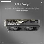 ASUS Dual GeForce RTX 5050 8GB GDDR6 OC Edition (PCIe 5.0, 8GB GDDR6, DLSS 4, HDMI 2.1b, DisplayPort 2.1b, 2-slot, Axial-tech fan design, 0dB technology, Dual BIOS)