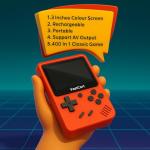 Retro Handheld Gaming Console with 400+ ClassicGames | 3.0-Inch LCD Screen | Rechargeable Battery | Portable Video Game Player with TV Output | Fun Gift for Kids(Ages 14+) & Adults(Multi Color)