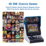 NEOGEO Mini International Edition, PreLoaded 40 SNK Licensed Classic Games, Including King of Fighters, Metal Slug, etc., Supports Large Screen HDMI Output/2 Gamepad Ports/For Adults and Children