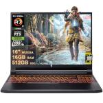 acer Nitro V 16 AI Gaming Laptop 16" WUXGA IPS 180Hz AMD 8-core Ryzen 7 260 (Beats i7-13700H) 16GB DDR5 512GB SSD GeForce RTX 5050 (Up to 421 AI Tops) Backlit Wi-Fi6E Win11 ICP Hub