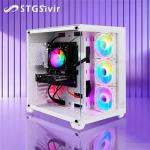 STGsivir Gaming PC Desktop Computer Tower, AMD Ryzen 7 5700X up to 4.6GHz, Nvidia GeForce RTX 3050 6GB GDDR6, 16GB DDR4 RAM, 1TB SSD, WIFI 6, BT5.0, RGB Fan x3, Windows11 Pro