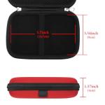 Linkidea Handheld Game Console Carrying Case, Protective Travel Retro Mini Game Storage Bag for Charging Cable, Earplugs, Batteries and Accessories (Red)