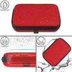 Linkidea Handheld Game Console Carrying Case, Protective Travel Retro Mini Game Storage Bag for Charging Cable, Earplugs, Batteries and Accessories (Red)