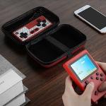 Linkidea Handheld Game Console Carrying Case, Protective Travel Retro Mini Game Storage Bag for Charging Cable, Earplugs, Batteries and Accessories (Red)