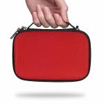 Linkidea Handheld Game Console Carrying Case, Protective Travel Retro Mini Game Storage Bag for Charging Cable, Earplugs, Batteries and Accessories (Red)