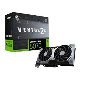 MSI GeForce RTX 5070 12G VENTUS 2X OC Graphics Card - RTX 5070 GPU, 12GB GDDR7 (28Gbps/192-bit), PCIe 5.0 - Dual Fan Thermal Design (2 x TORX FAN 5.0) - HDMI 2.1b, DisplayPort 2.1b