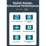 HEIBTENY X9 Retro Handheld Game Console,with 5.5-Inch IPS Display, 800x480 Resolution, Over 6200 Classic Games, TV Output,10-Emulator Support,Multimedia Functions