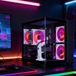 LXZ Gaming PC Desktop Computer, Core i7-13700F, Ge Force RTX 5060 8GB, 32GB DDR5 RAM, 1TB NVME SSD, WiFi 6, 850W PSU, ARGB Lighting, 3x DP & HDMI