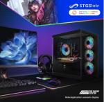STGsivir Prebuilt Gaming PC Desktop Computer Tower, Intel Core i7 up to 3.9GHz, Nvidia GeForce RTX 2060 Super 8GB GDDR6, 16GB RAM, 1TB SSD, WIFI 6, BT 5.0, RGB Fan x3, Windows11 Pro