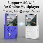 RG40XXV Retro Handheld Game Console - 4.0” IPS Screen, Linux System, 64GB SD Card with 5528 Classic Games, H700 Quad-Core CPU, 5G WiFi, Bluetooth 4.2, TV Output, 3200mAh Battery (Blue)