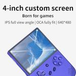 RG40XXV Retro Handheld Game Console - 4.0” IPS Screen, Linux System, 64GB SD Card with 5528 Classic Games, H700 Quad-Core CPU, 5G WiFi, Bluetooth 4.2, TV Output, 3200mAh Battery (Blue)