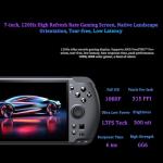 WIN 5 Portable Handheld Game Console with AMD Ryzen AI Max+ 395 CPU, Radeon 8060S Graphics, 32GB LPDDR5X RAM, 2TB NVMe SSD, 7-inch 120Hz Display, Removable Battery, Supports 4TB SSD and GPU Dock