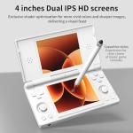 RG DS Foldable Handheld Game Console RK3568 Anbernic RG DS Android 14 System two-Player Joystick Top and Bottom Dual Screen 4 inch OCA Full Touch Screen 4000mAh 3 + 32gb