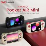 AKNES AYANEO Pocket AIR Mini Retro Handheld Game Console, 4.2" 500 Nits HD Screen (1280x960 LCD, 60Hz), Android 11 Gaming System with Helio G90T, Hall Joystick & Trigger, 3GB+64GB - Retro White