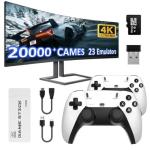 ZYGSEVE Retro Games Console 4K Game Stick 20,000+ Built-in Games, 23 Emulators, 2 Wireless Controllers​