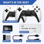 ZYGSEVE Retro Games Console 4K Game Stick 20,000+ Built-in Games, 23 Emulators, 2 Wireless Controllers​