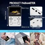 Harrisville Designs Handheld Game Consoles with Open Source Linux System, 128GB, 3000mAh Battery, 3.5 Inch HD Screen, 20000+ Portable Mini Game Console for Teens and Adults